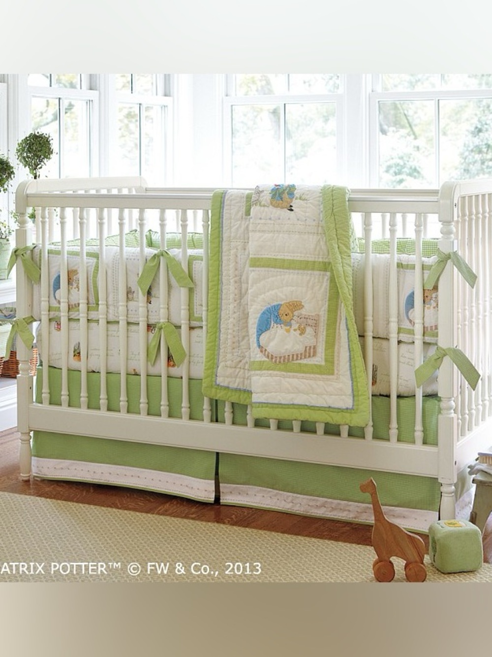 Pottery Barn Kids Peter Rabbit Crib Skirt & Crib Sheet